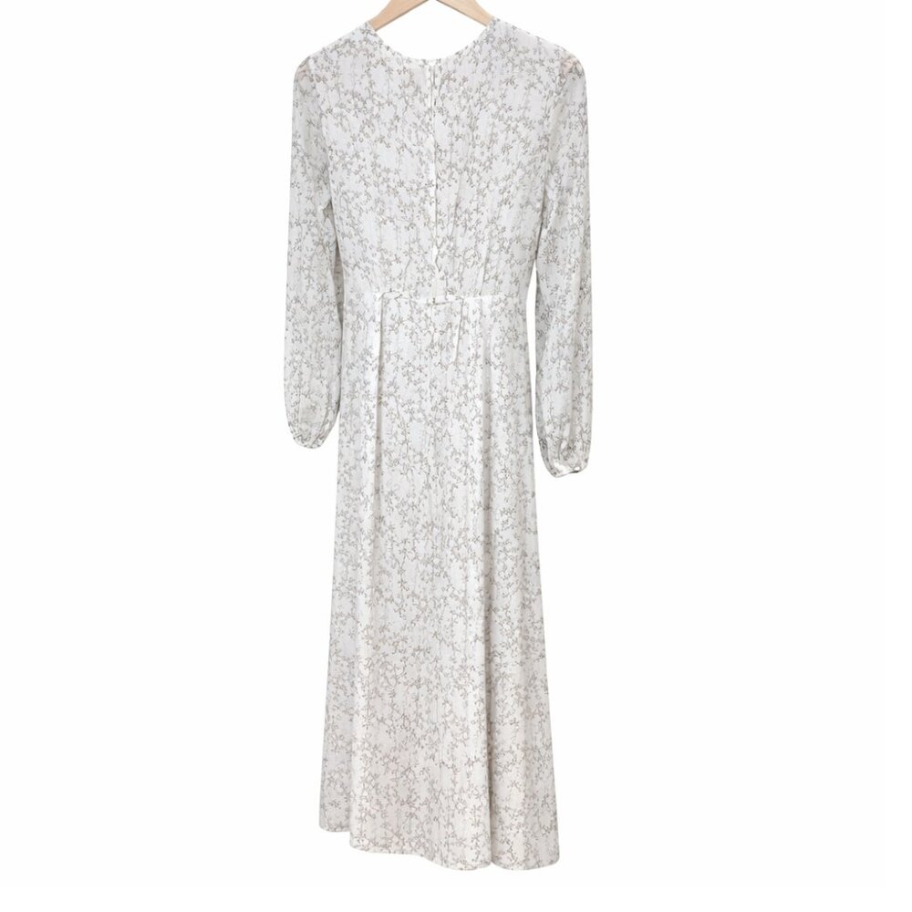 Adam Lippes Antique White Bleeding Hearts Silk Long Dress - Picture 5 of 13